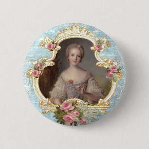 Young Marie Antoinette n Pink Roses Button Button
