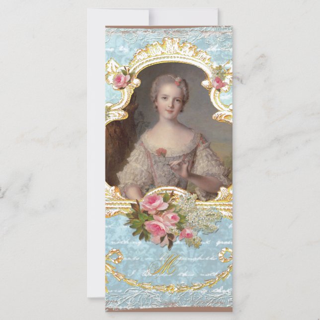 Young Marie Antoinette n Rose Rack Card (Vorderseite)