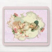 Young Marie Antoinette Pink Roses Mousepad (Vorne)