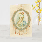 Young Marie Antoinette Portrait Karte (Gelbe Blume)