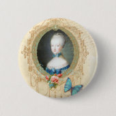Young Marie Antoinette Verziert Button Button (Vorderseite)