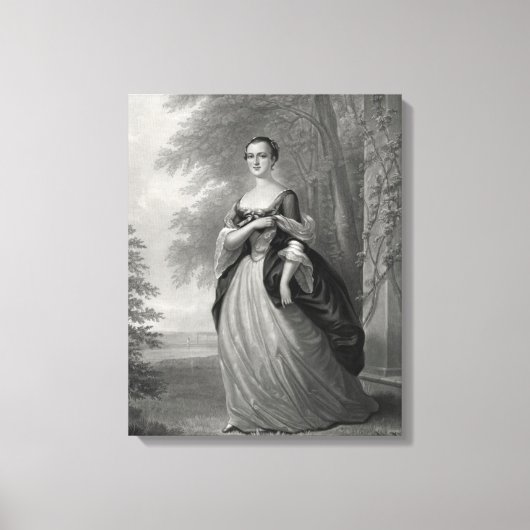 Young Martha Washington 1863 Leinwanddruck (Vorderseite)