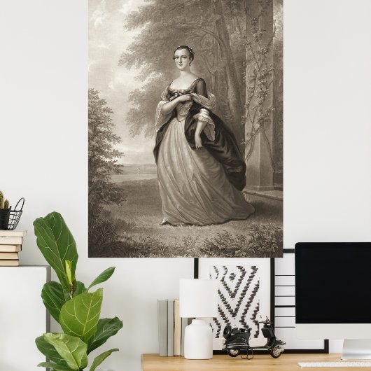 Young Martha Washington 1863 Poster (Heimbüro)