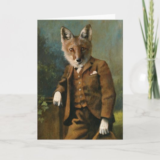 Young Master Fox Greetings Card Karte (Vorderseite)