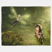 YOUNG MIRL SEES FAIRY FLEECEDECKE (Vorderseite (Horizontal))