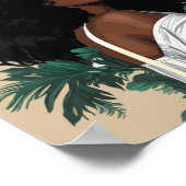 Young Modern Black Afro Girl illustriert Poster (Ecke)