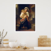 Young Mother Gazing, William Adolphe Bouguereau Poster (Küche)