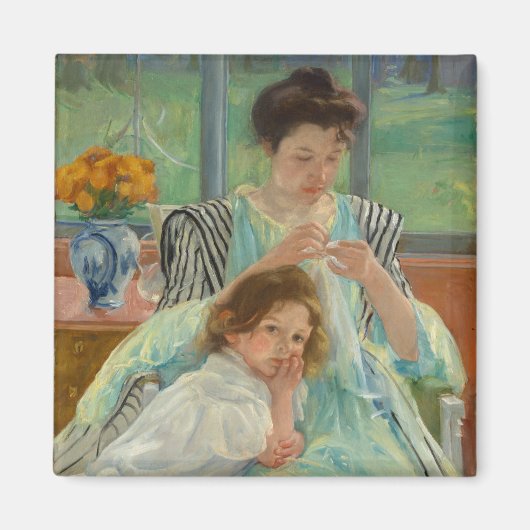 Young Mother Näwing Magnet (Vorne)