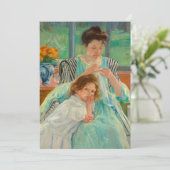 Young Mother Näwing | Mary Cassatt (Stehend Vorderseite)