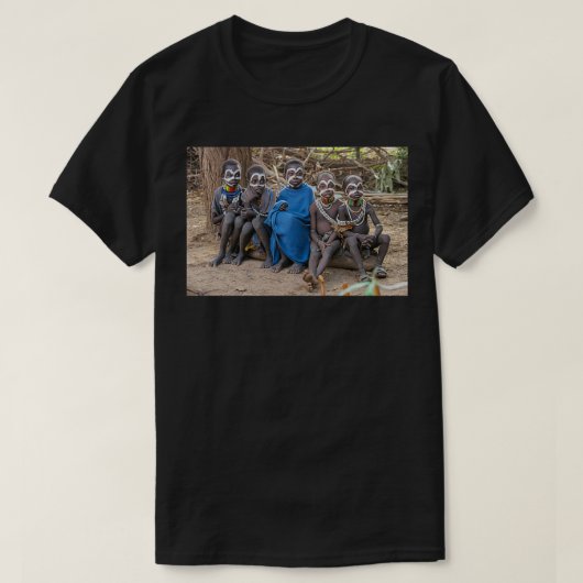 Young Mursi Stamm Kinder Debub Omo Zone Äthiopien T-Shirt (Design vorne)
