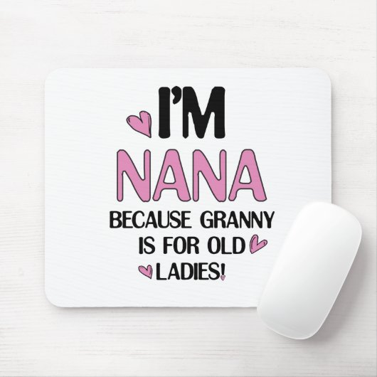 Young Nana Graphic Nana Clipart Design Oma Art Mousepad (Mit Mouse)