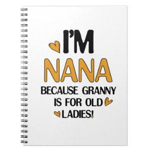 Young Nana Graphic Nana Clipart Design Oma Art Notizblock