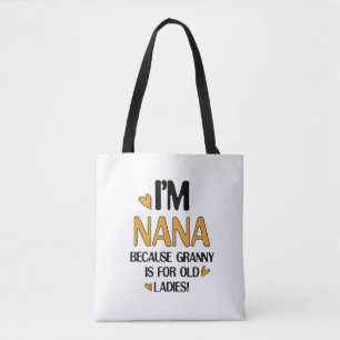 Young Nana Graphic Nana Clipart Design Oma Art Tasche