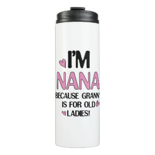 Young Nana Graphic Nana Clipart Design Oma Art Thermosbecher
