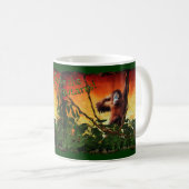 Young Orangutan & Rainforest Sunrise Art Tasse (VorderseiteRechts)