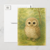 Young Owl Baby Wild Animals Postkarte (Vorne/Hinten)