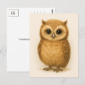 Young Owl Baby Wild Animals Postkarte (Vorne/Hinten)