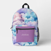Young Pastel Clouds Bedruckter Rucksack (Vorderseite)