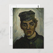 Young Peasant in Peaked Cap(F165)Van Gogh Fine Art Postkarte (Vorne/Hinten)