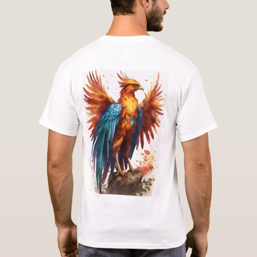 "Young Phoenix: Rebirth in Bloom T - Shirt" T-Shirt (Rückseite)