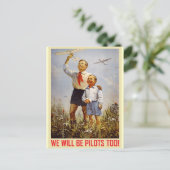 Young Piloten Postkarte (Stehend Vorderseite)