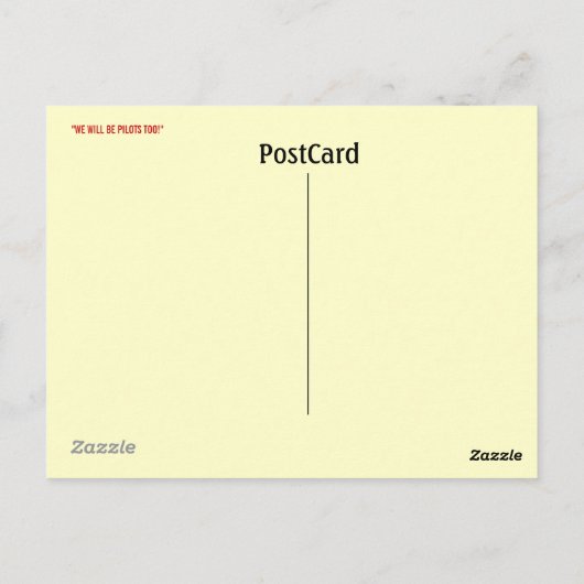 Young Piloten Postkarte (Rückseite)