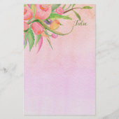 Young, Pink und Bloom Personalisiert Stationery Briefpapier (Vorderseite)