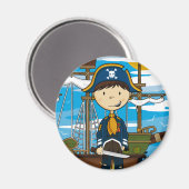 Young Pirate Captain Magnet (Vorderseite/Rückseite)
