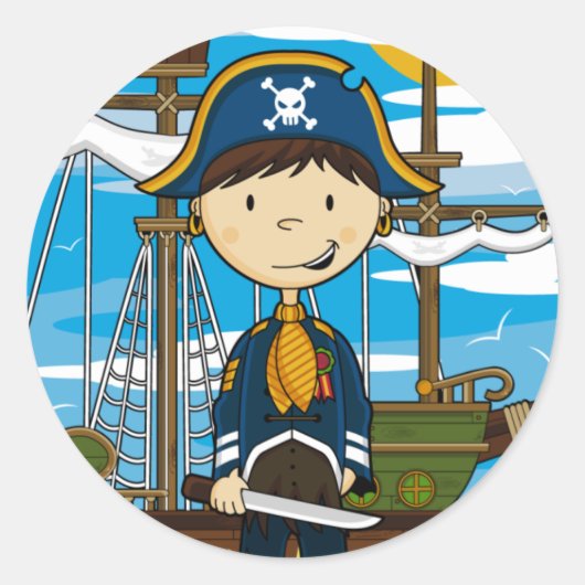 Young Pirate Captain Sticker Sheet (Vorderseite)