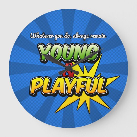 Young&Playful Inspiration Clock Große Wanduhr (Vorderseite)