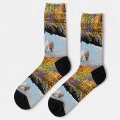 Young Polar Bears Fishing, Crew Socks Socken (Linkes Detail)