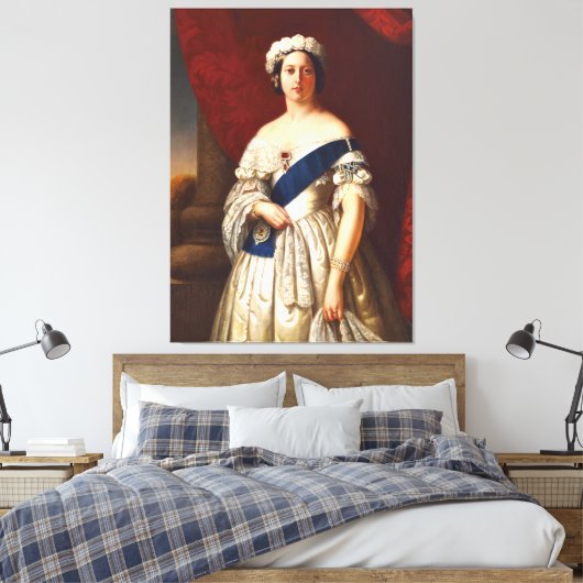 Young Queen Victoria mit Blume Tiara Portrait Leinwanddruck (Insitu (Schlafzimmer))