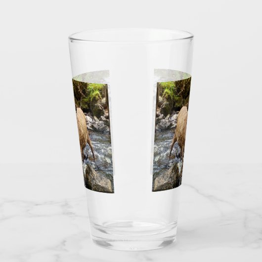 Young Red Deer am Fluss Glas (Links)