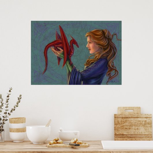 Young Red Dragon Poster (Küche)