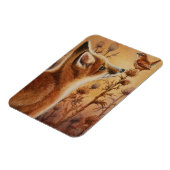 Young Red Fox Carolina Wren Bird Wasserfarbe Kunst Magnet (Linke Seite)