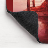 Young Red Hexen setzt auf gebrochener Pier Mousepad (Ecke)