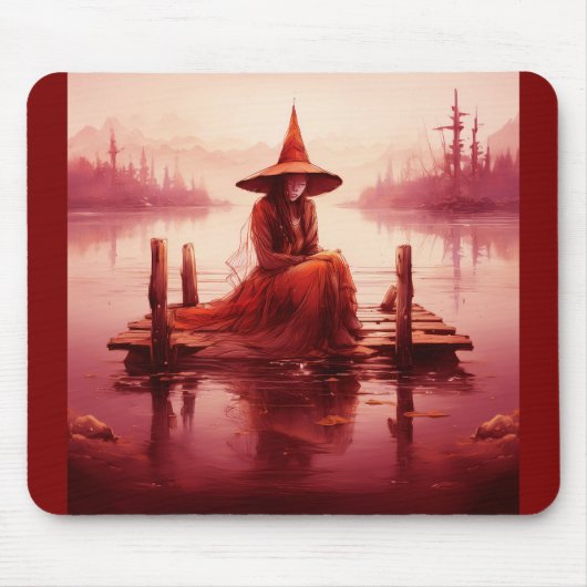 Young Red Hexen setzt auf gebrochener Pier Mousepad (Vorne)