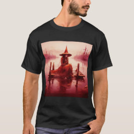 Young Red Hexen setzt auf gebrochener Pier T-Shirt