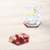 Young Red Hexen setzt auf gebrochener Pier Untersetzer (Vor Ort)