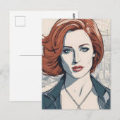 Young Redhead Beauty Postkarte (Vorne/Hinten)