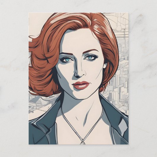 Young Redhead Beauty Postkarte (Vorderseite)