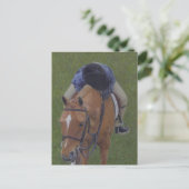 Young Rider & Pony Postkarte (Stehend Vorderseite)