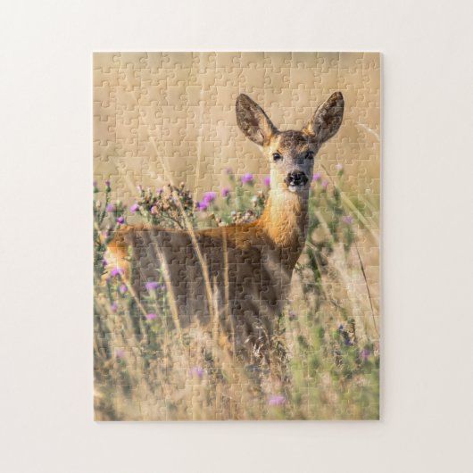 Young Roe Deer in Meadow Puzzle (Vertikal)