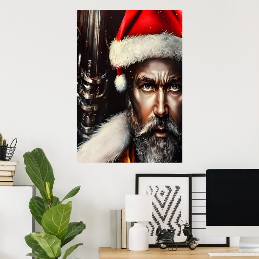 Young Santa Claus | AI Art Poster (Heimbüro)