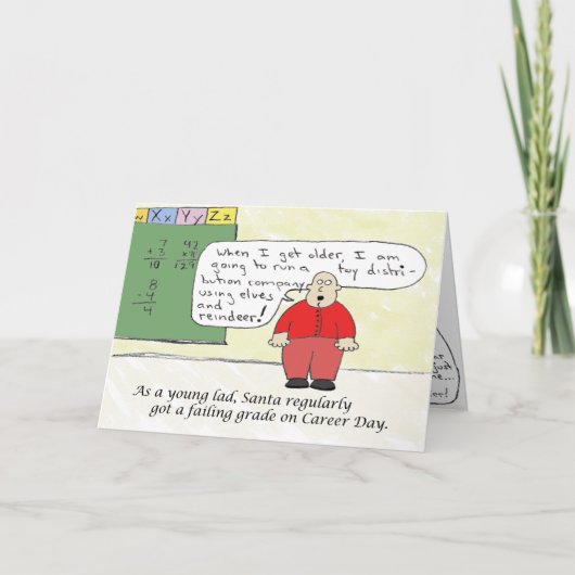 Young Santa Feiertagskarte (Vorderseite)