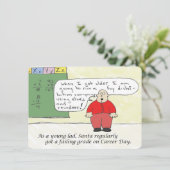 Young Santa Flat Ferienkarte Feiertagskarte (Stehend Vorderseite)