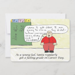 Young Santa Flat Ferienkarte Feiertagskarte