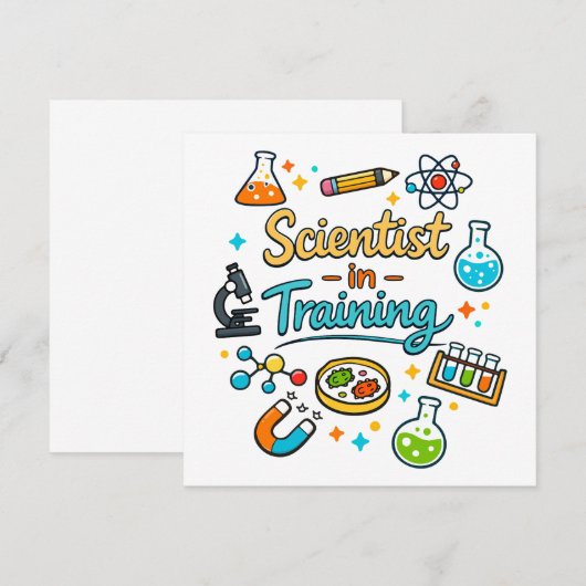 Young Scientist in Training Invitation Einladung (Vorne/Hinten)