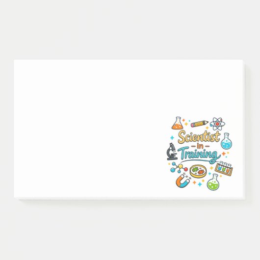 Young Scientist in Training Invitation Post-it Klebezettel (Vorderseite)