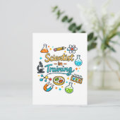 Young Scientist in Training Invitation Postkarte (Stehend Vorderseite)